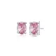 Oval Pink 925 Silver Stud Earrings Oval Pink 925 Silver Stud Earrings