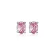 Oval Pink 925 Silver Stud Earrings Oval Pink 925 Silver Stud Earrings