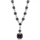 Elegant Stylish Square Mystic Topaz CZ Stone Charm Necklace Elegant Stylish Square Mystic Topaz CZ Stone Charm Necklace