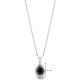 Black CZ Pear 925 Sterling Silver Necklace | 925 Sterling Silver Wholesale | Sade Silver Black CZ Pear 925 Sterling Silver Necklace - Sade 925 Silver Jewelry