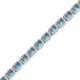 Baguette Aquamarine CZ Tennis Sterling Silver Bracelet Baguette Aquamarine CZ Tennis Sterling Silver Bracelet