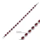 Garnet CZ Pear Tennis 925 Sterling Silver Bracelet