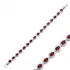 Garnet CZ Pear Tennis 925 Sterling Silver Bracelet
