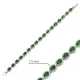 Emerald CZ Stone Oval Design Silver Tennis Bracelet Emerald CZ Stone Oval Design Silver Tennis Bracelet