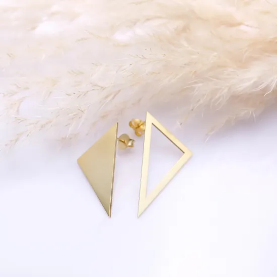 Geometric Triangle 925 Sterling Silver Earrings Geometric Triangle 925 Sterling Silver Earrings