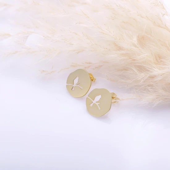 Turkish Round Bird 925 Sterling Silver Earrings