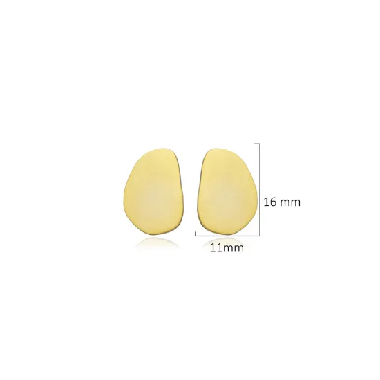 Irregular Design Plain 925 Stud Earrings Irregular Design Plain 925 Stud Earrings