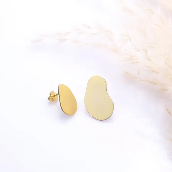Plain Irregular Design Stud Earrings