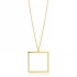 Hollow Square Plain 925 Sterling Silver Necklace