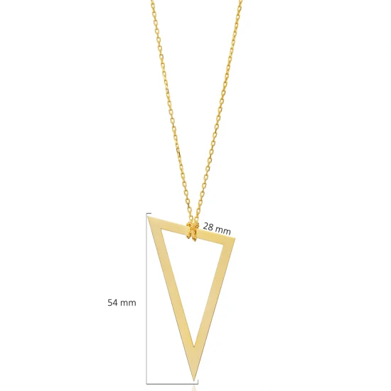 Triangle Hollow Plain 925 Sterling Silver Necklace Triangle Hollow Plain 925 Sterling Silver Necklace