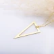 Triangle Hollow Plain 925 Sterling Silver Necklace Triangle Hollow Plain 925 Sterling Silver Necklace