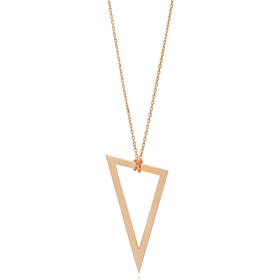 Triangle Hollow Plain 925 Sterling Silver Necklace Triangle Hollow Plain 925 Sterling Silver Necklace