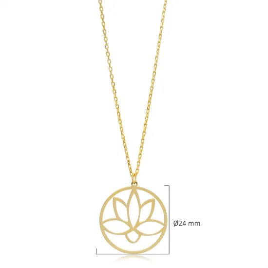 Flower Lotus Plain Neckace 925 Sterling Silver Pendant Flower Lotus Plain Neckace 925 Sterling Silver Pendant