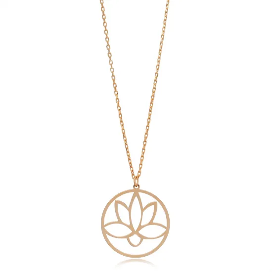 Flower Lotus Plain Neckace 925 Sterling Silver Pendant Flower Lotus Plain Neckace 925 Sterling Silver Pendant