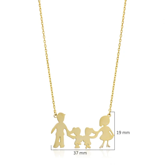 Family Mother Father Kids Plain 925 Silver Necklace Family Mother Father Kids Plain 925 Silver Necklace