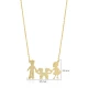 Family Mother Father Kids Plain 925 Silver Necklace Family Mother Father Kids Plain 925 Silver Necklace