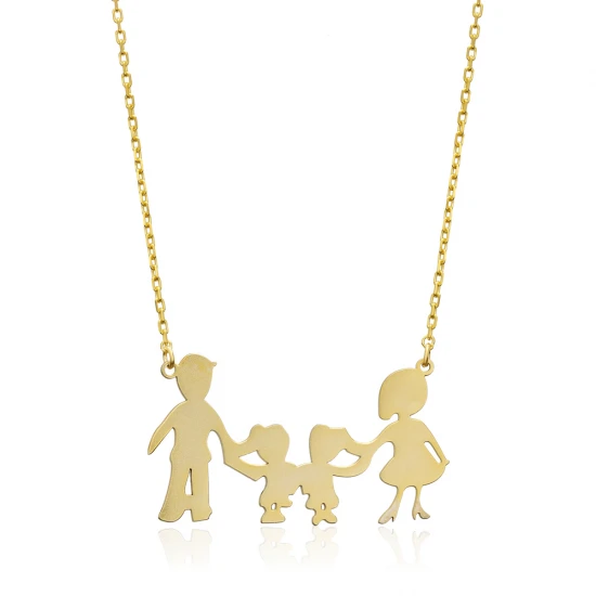 Family Mother Father Kids Plain 925 Silver Necklace Family Mother Father Kids Plain 925 Silver Necklace