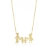 Family Mother Father Kids Plain 925 Silver Necklace