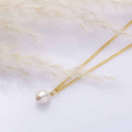 Pearl Gourmet Chain 925 Sterling Silver Necklace Pearl Gourmet Chain 925 Sterling Silver Necklace