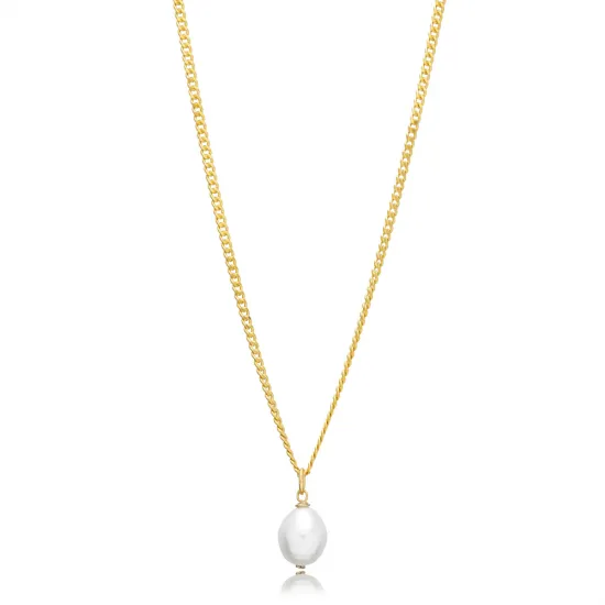 Pearl Gourmet Chain 925 Sterling Silver Necklace Pearl Gourmet Chain 925 Sterling Silver Necklace