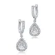 Pear Design CZ Stone Wholesale 925 Silver Dangle Earrings Pear Design CZ Stone Wholesale 925 Silver Dangle Earrings
