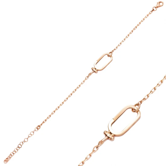 Plain Rectangle Shape Dainty Sterling Silver Bracelet Plain Rectangle Shape Dainty Sterling Silver Bracelet
