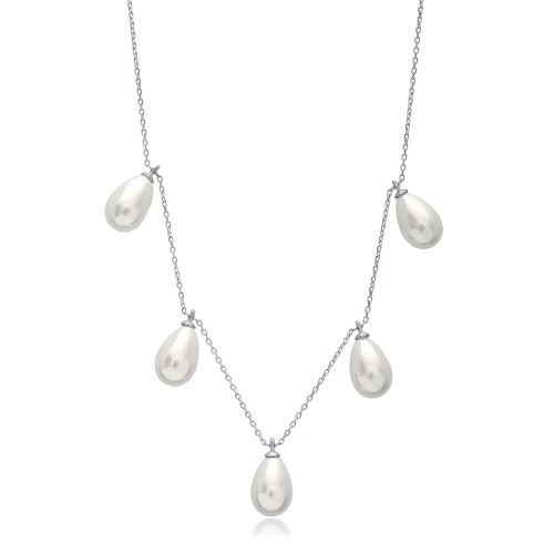 Dainty Pearl Shaker 925 Sterling Silver Necklace