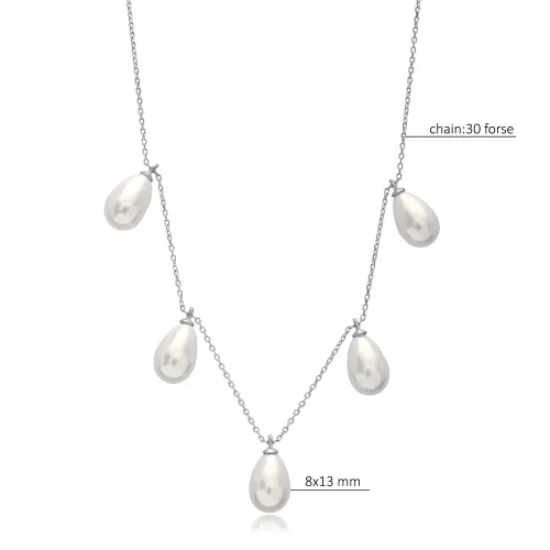 Dainty Pearl Shaker 925 Sterling Silver Necklace