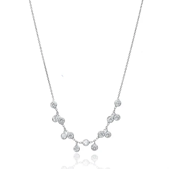 Dainty Pearl Shaker 925 Sterling Silver Necklace | 925 Sterling Silver Wholesale | Sade Silver Dainty Pearl Shaker 925 Sterling Silver Necklace - Sade 925 Silver Jewelry