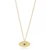 Evil Eye Emerald CZ 925 Sterling Silver Necklace
