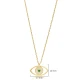 Evil Eye Emerald CZ Sterling Silver Necklace