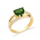 Emerald CZ Heart Cluster 925 Sterling Silver Ring Emerald CZ Heart Cluster 925 Sterling Silver Ring