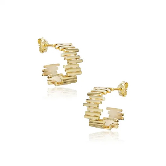 Zigzag Design Wholesale 925 Silver Plain Hoop Earrings Zigzag Design Wholesale 925 Silver Plain Hoop Earrings