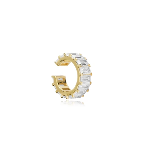 Baguette CZ Cartilage 925 Sterling Silver Earrings