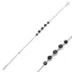 Black CZ Stone Charm Bracelet Handcrafted Jewelry