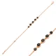 Black CZ Stone Charm Bracelet Handcrafted Jewelry