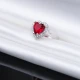 Garnet CZ Heart Cluster Sterling Silver Ring Garnet CZ Heart Cluster Sterling Silver Ring