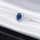 Sapphire CZ Oval Cluster 925 Sterling Silver Ring Sapphire CZ Oval Cluster 925 Sterling Silver Ring