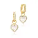 8 X 8mm Heart Mother Of Pearl Dangle Silver Earrings 8 X 8mm Heart Mother Of Pearl Dangle Silver Earrings