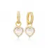 8 X 8mm Heart Mother Of Pearl Dangle Silver Earrings
