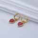8 X 8mm Red Dangle 925 Sterling Silver Earrings 8 X 8mm Red Dangle 925 Sterling Silver Earrings