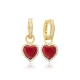 8 X 8mm Red Dangle 925 Sterling Silver Earrings 8 X 8mm Red Dangle 925 Sterling Silver Earrings