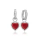 8 X 8mm Red Dangle 925 Sterling Silver Earrings 8 X 8mm Red Dangle 925 Sterling Silver Earrings