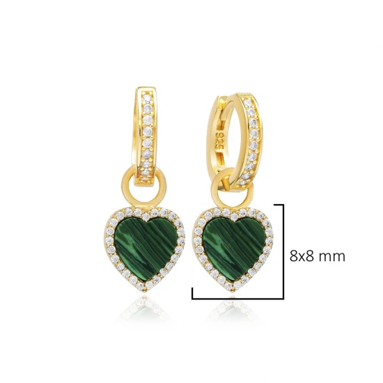 8 X 8mm Malachite Dangle 925 Sterling Silver Earrings 8 X 8mm Malachite Dangle 925 Sterling Silver Earrings