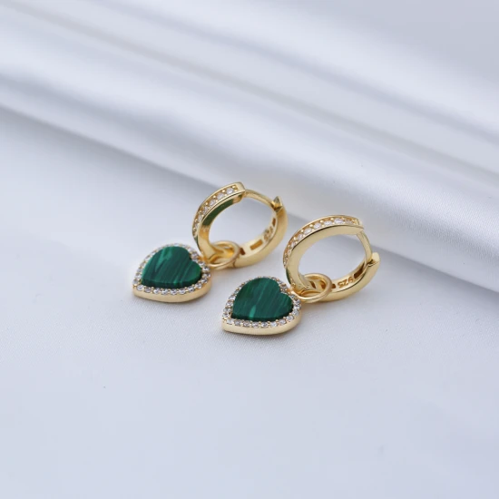 8 X 8mm Malachite Dangle 925 Sterling Silver Earrings 8 X 8mm Malachite Dangle 925 Sterling Silver Earrings