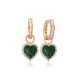 8 X 8mm Malachite Dangle 925 Sterling Silver Earrings 8 X 8mm Malachite Dangle 925 Sterling Silver Earrings