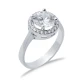 Round CZ Stones Cluster Women 925 Sterling Silver Ring | 925 Sterling Silver Wholesale | Sade Silver Round CZ Stones Cluster Women 925 Sterling Silver Ring - Sade 925 Silver Jewelry