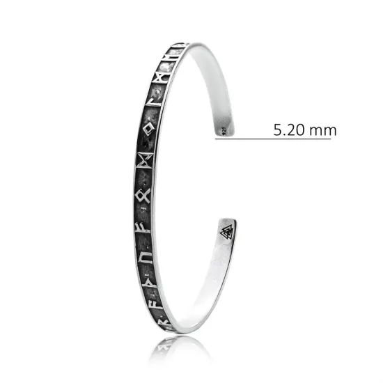 Runic Alphabet Wholesale Silver Jewelry Cuff Bracelet Runic Alphabet Wholesale Silver Jewelry Cuff Bracelet