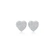 Clear CZ Heart 925 Sterling Silver Earrings Clear CZ Heart 925 Sterling Silver Earrings