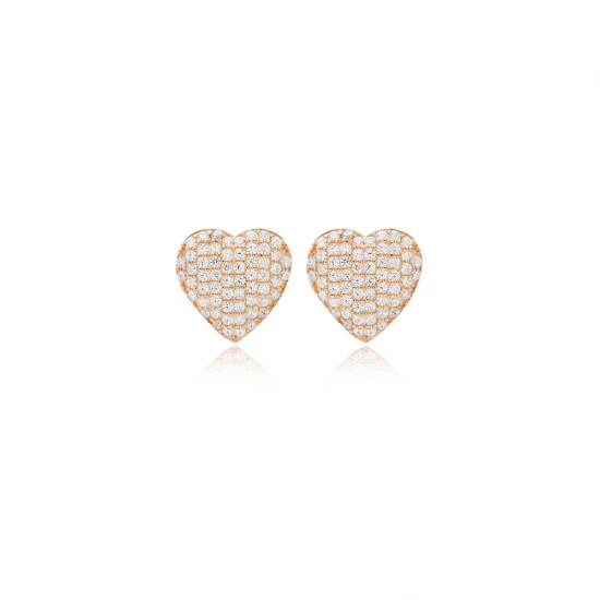 Clear CZ Heart 925 Sterling Silver Earrings Clear CZ Heart 925 Sterling Silver Earrings